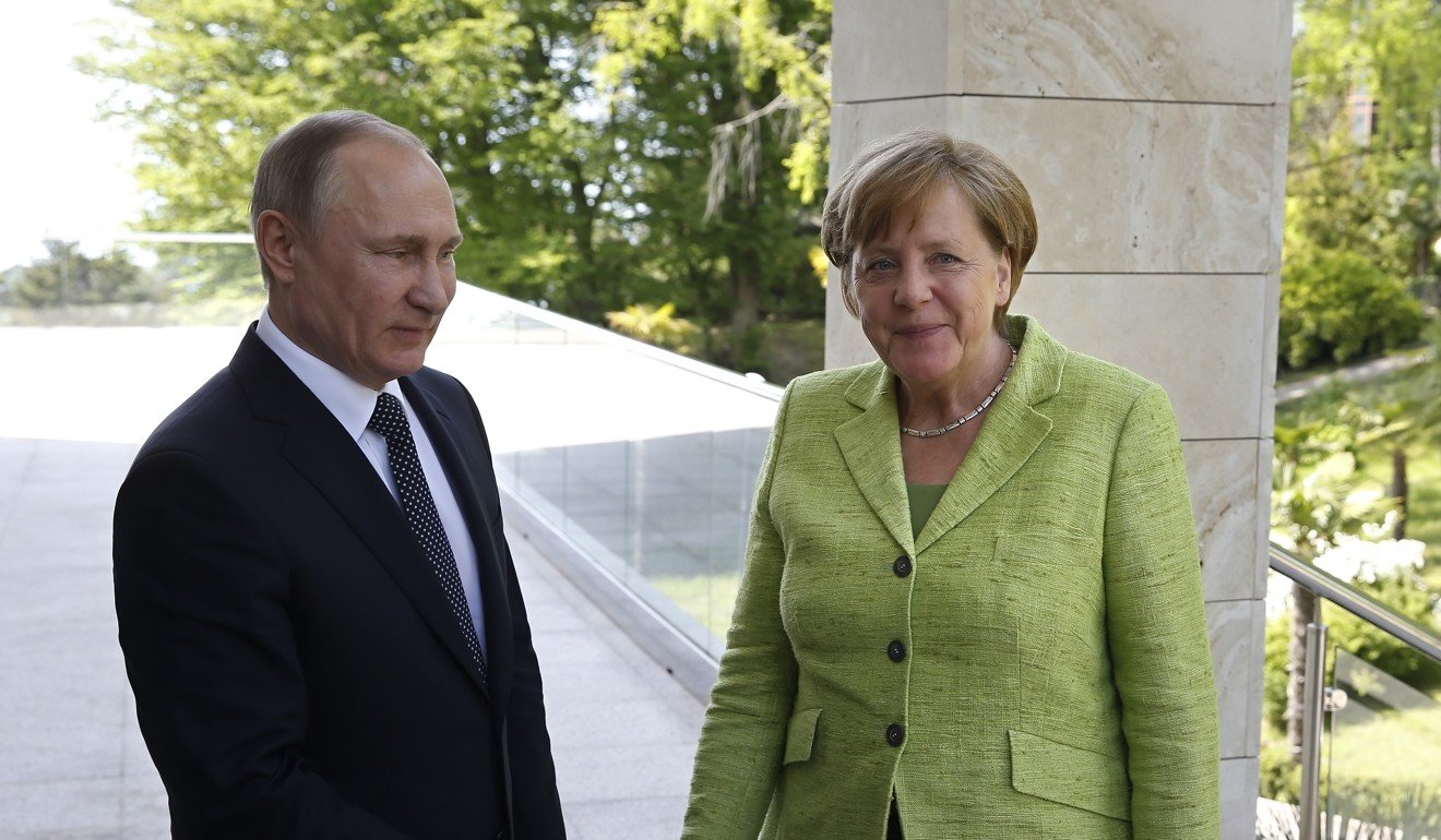 German Chancellor Angela Merkel has arrived in Russia for talks with President Vladimir Putin. Photo: AP