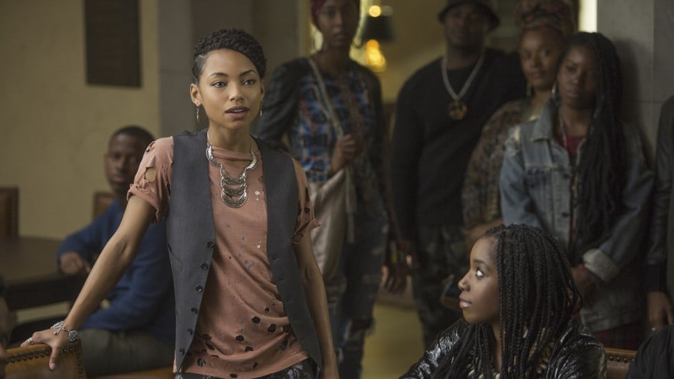 Browning and Ashley Blaine Featherson (right) in a still from the series. Photo: Netflix