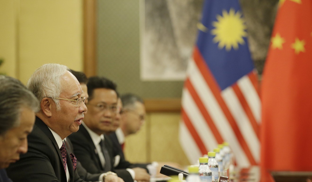Malaysian Prime Minister Najib Razak in Beijing last year, when various China-Malaysia deals were announced. Photo: AFP
