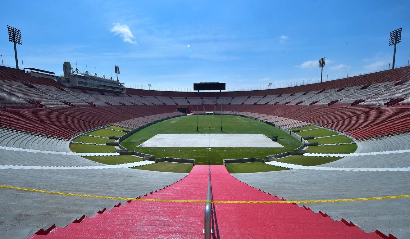 The Los Angeles Memorial Coliseum is the first stadium to have played host to the Summer Olympics twice, in 1932 and 1984, and has been proposed to host the 2024 Summer Olympics. Photo: AFP