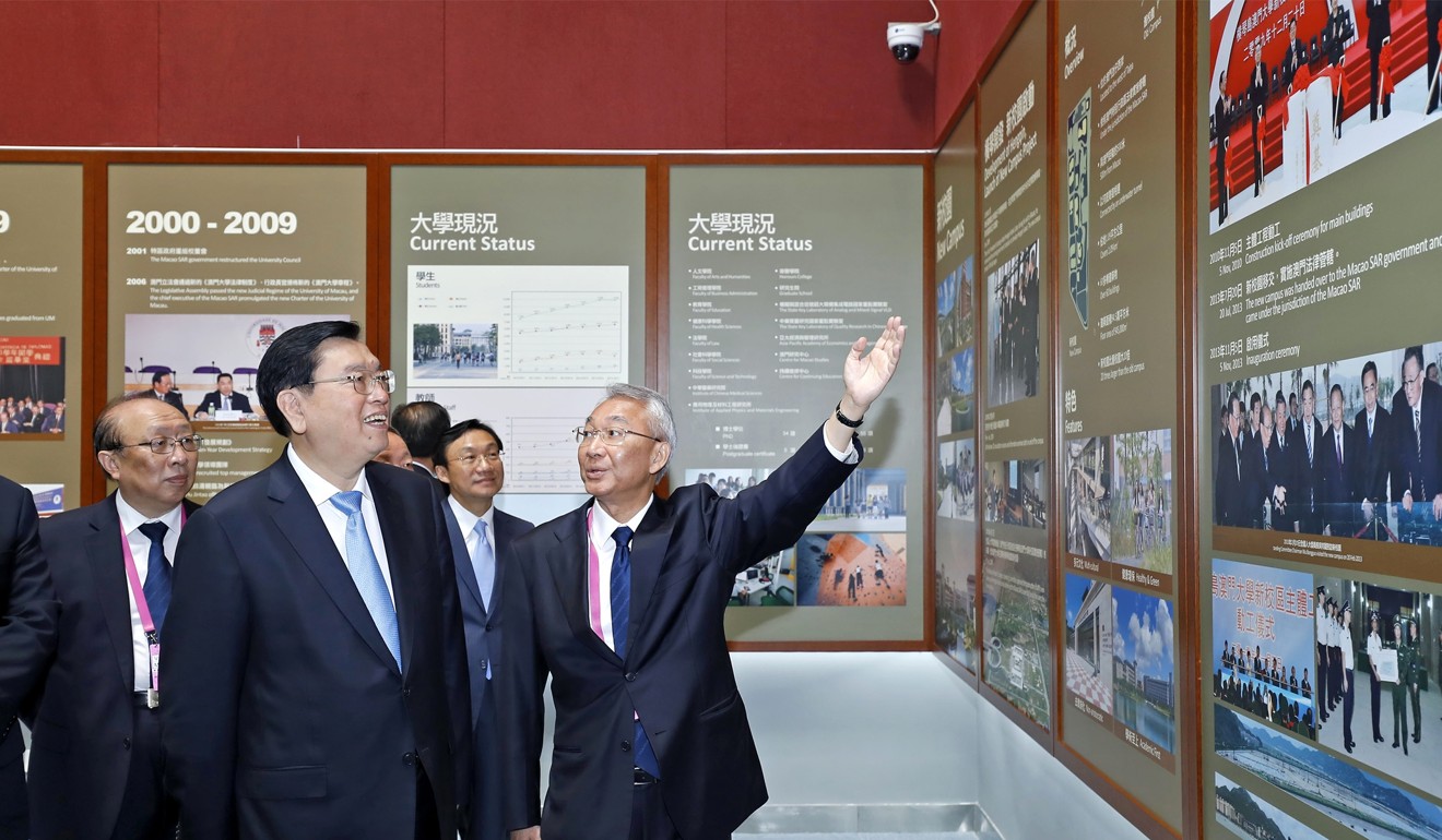 Zhang said teachers should help students build the right character and core values. Photo: GCS Macau