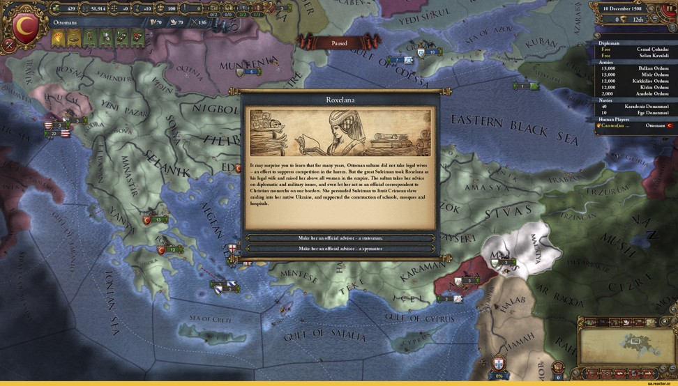 A screen grab from Europa Universalis IV developed by Swedish game maker Paradox. Photo: courtesy of Microsoft