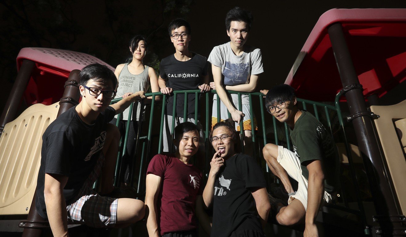 Back row, from left: Jackie, Ning and Vito, (front row) Calvin, Tim, Jeffrey and Gon. Photo: Edward Wong