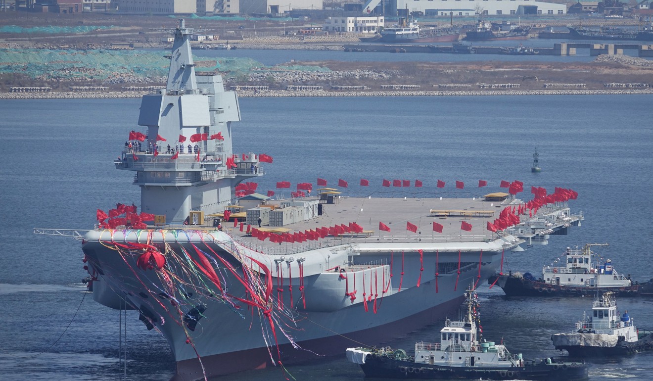 China’s first domestically built aircraft carrier in Dalian, Liaoning province. It’s unclear if Malaysian ports built as part of the Belt and Road initiative could host Chinese naval facilities. Photo: Reuters