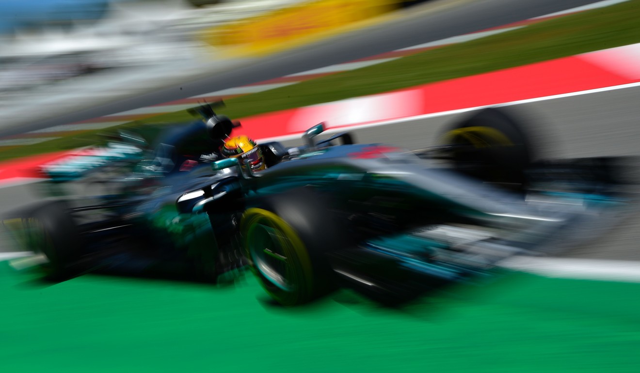 Lewis Hamilton during qualifying at the Circuit de Catalunya. Photo: AFP