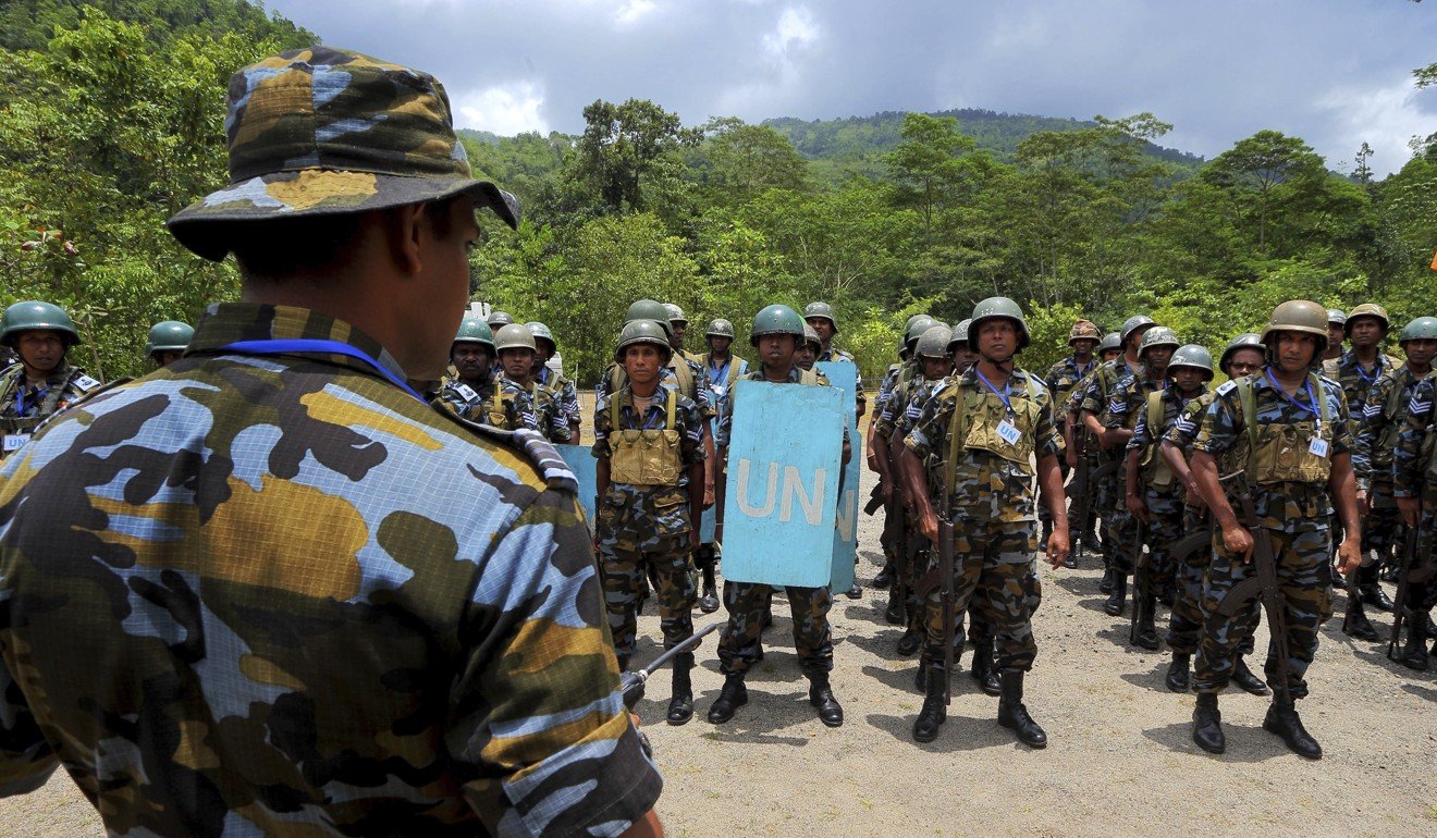 Sri Lankan airmen train for UN peacekeeping deployment. Photo: AP