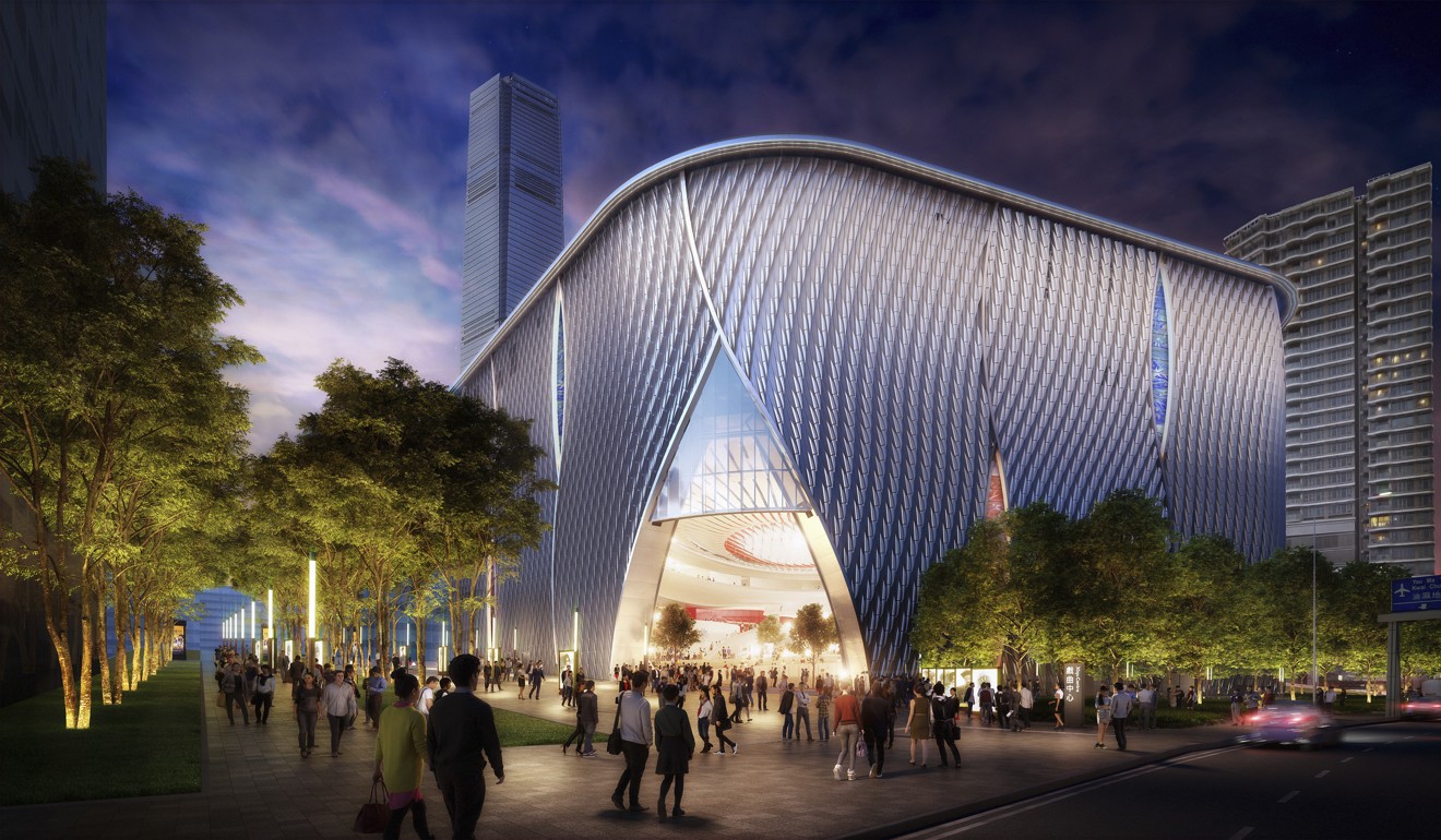 The Xiqu Centre looks grand and curvaceous in this artist’s impression of the design. Photo: Courtesy of BTA & RLP Co Ltd and West Kowloon Cultural District Authority