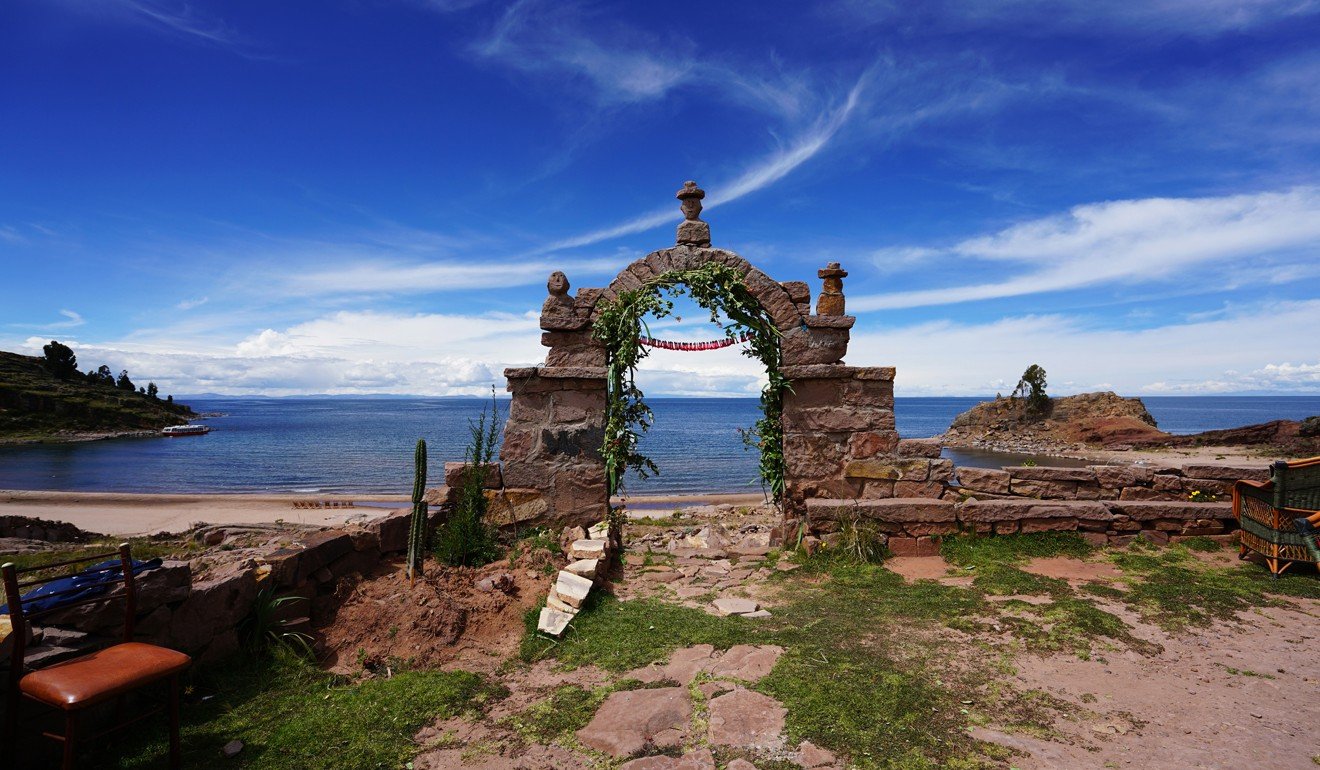 This arch leads to the main square of Taquile Island, Lake Titicaca. The highest point of the island is 13,287 feet above sea level and the main village is at 12,959 feet. Photo: Marco Ruiz
