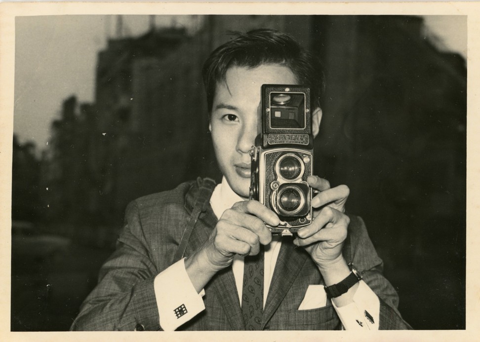 Fan Ho with camera, a photo from Fan Ho’s series portraying Hong Kong in the 1950s and 1960s. Photo: Fan Ho