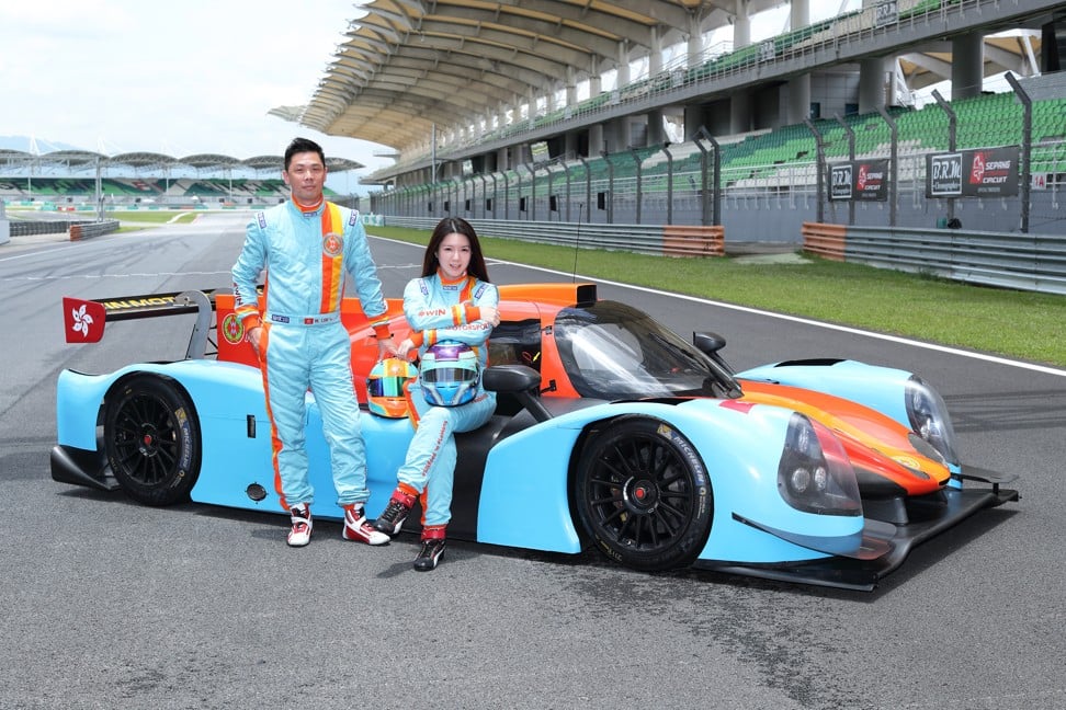 Racing driver William Lok and model Christine Kuo of WIN Motorsport.