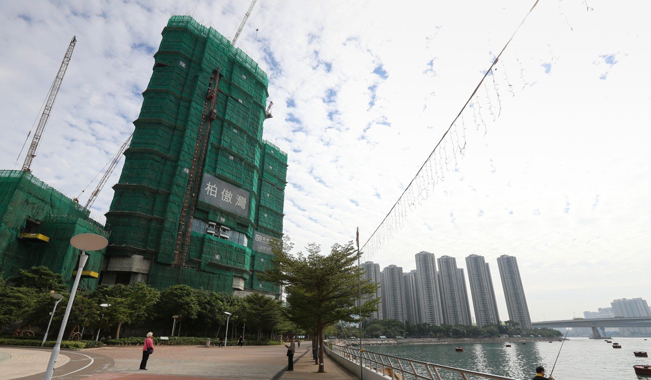 The Pavilia Bay development in Tsuen Wan under construction last December. Photo: Dickson Lee