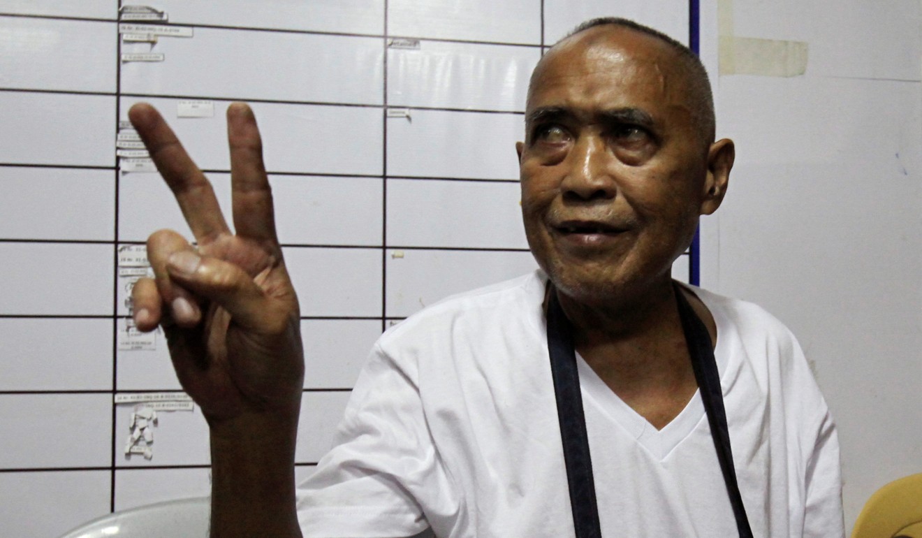 Cayamora Maute, a man who said he was the father of two brothers whose Maute group of Islamist militants led the seizure of Marawi city two weeks ago, after his arrest in Davao city. Photo: Reuters
