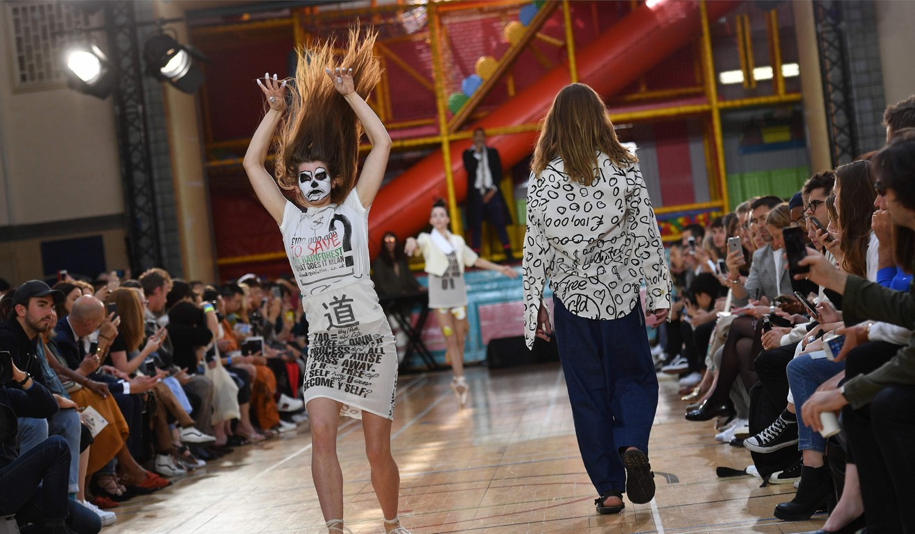 Models present creations by Vivienne Westwood at London Fashion Week Men's in London. Photo: AFP