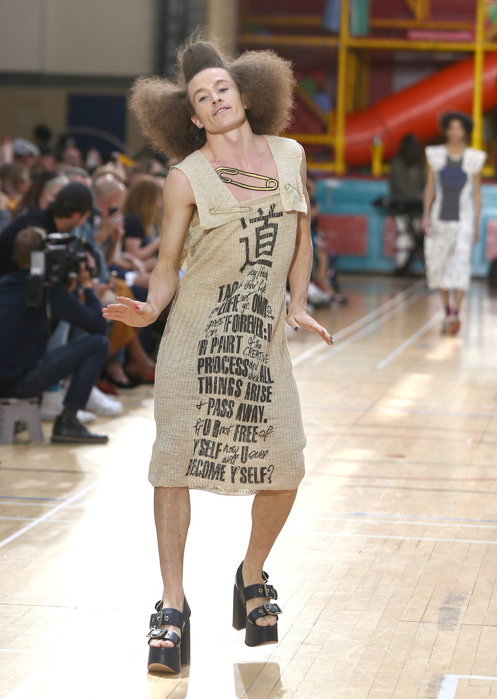 A model presents creations by Vivienne Westwood at London Fashion Week Men's in London. Photo: Reuters