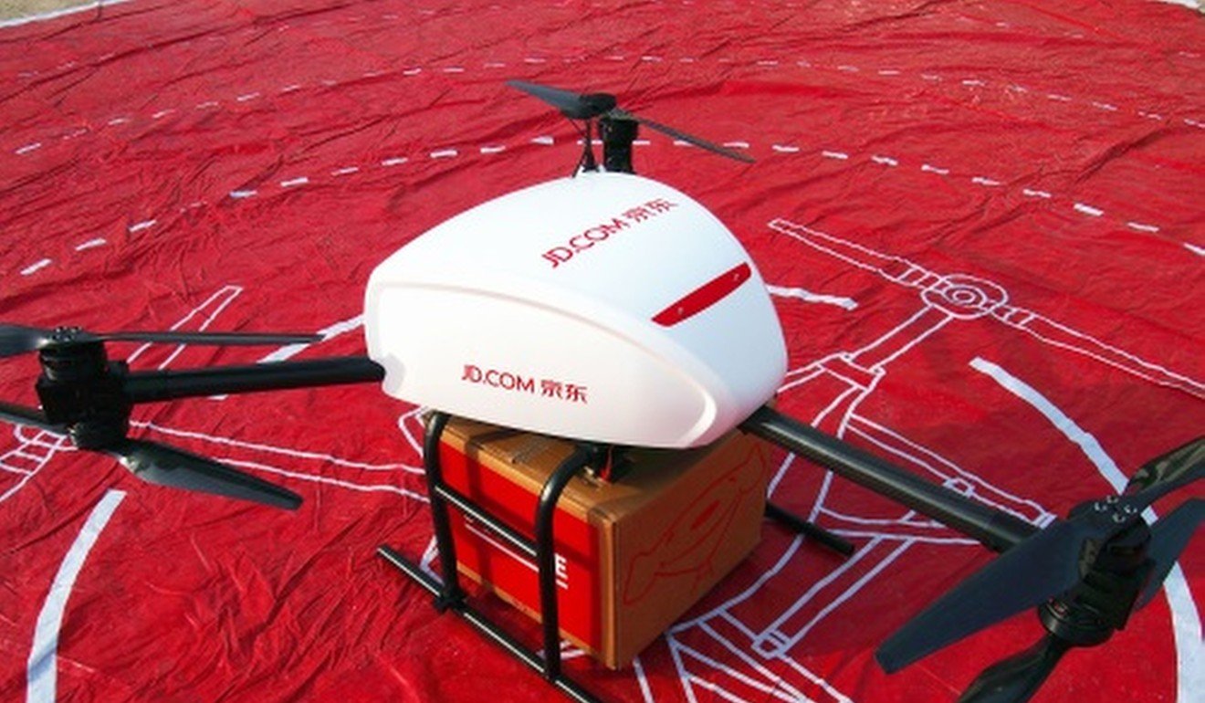 Online retailers like JD.com, Amazon and Alibaba have started using drones for delivering goods. Photo: SCMP Pictures
