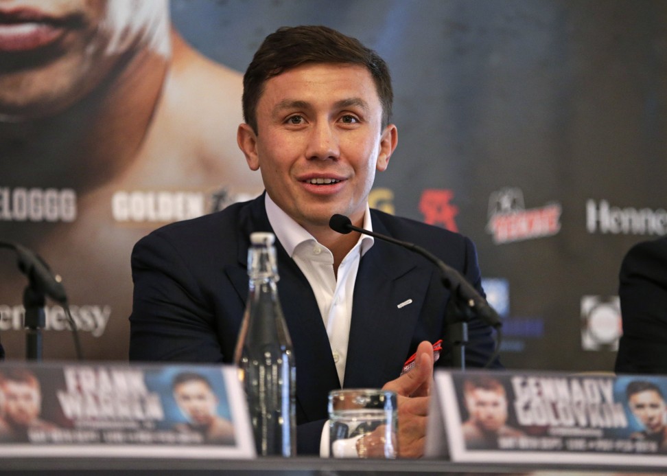 Gennady Golovkin talks to the emdia during a press conference in London. Photo: Reuters