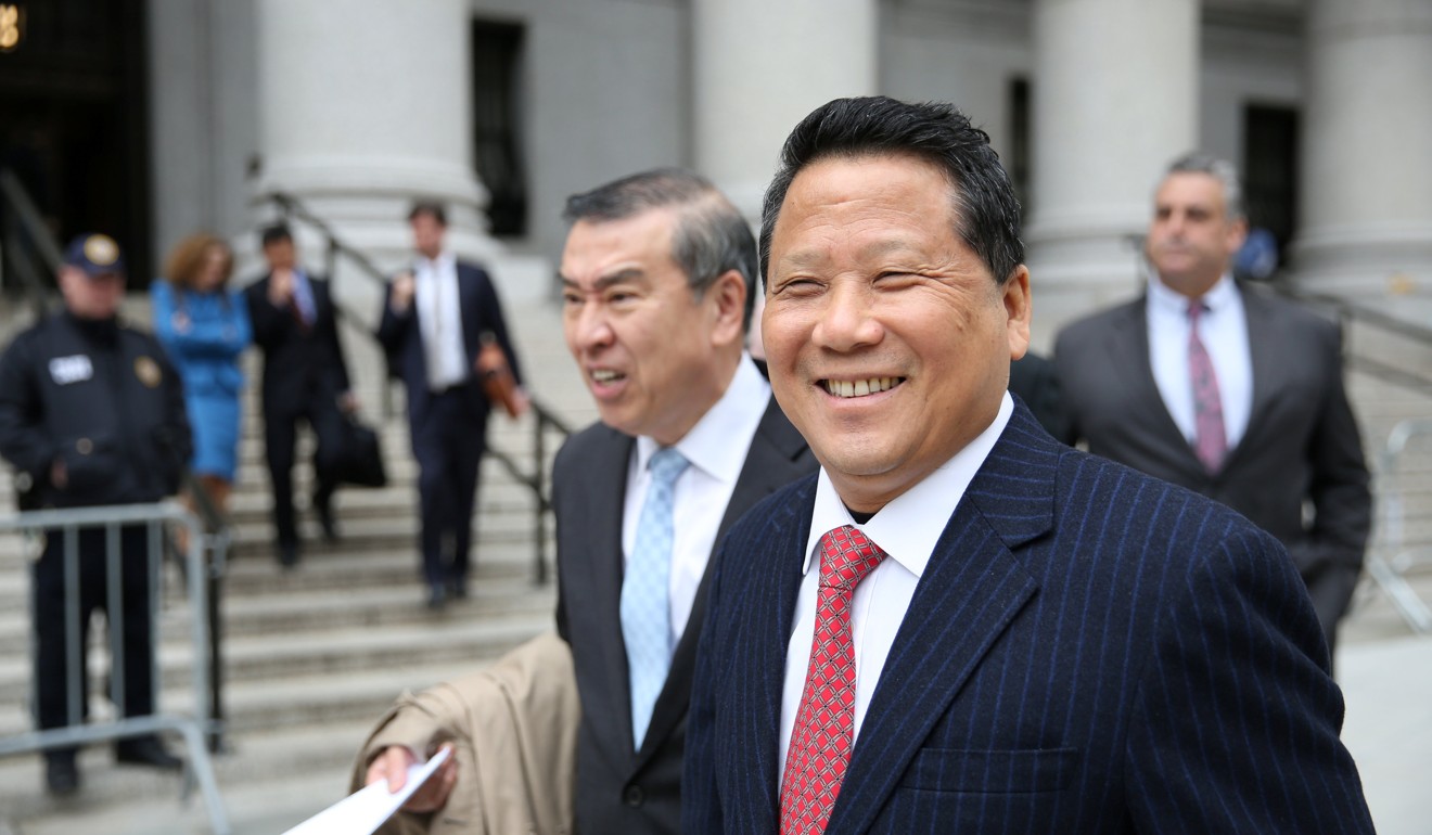 Ng exits the Manhattan District Courthouse in New York in April, 2017. Photo: Reuters