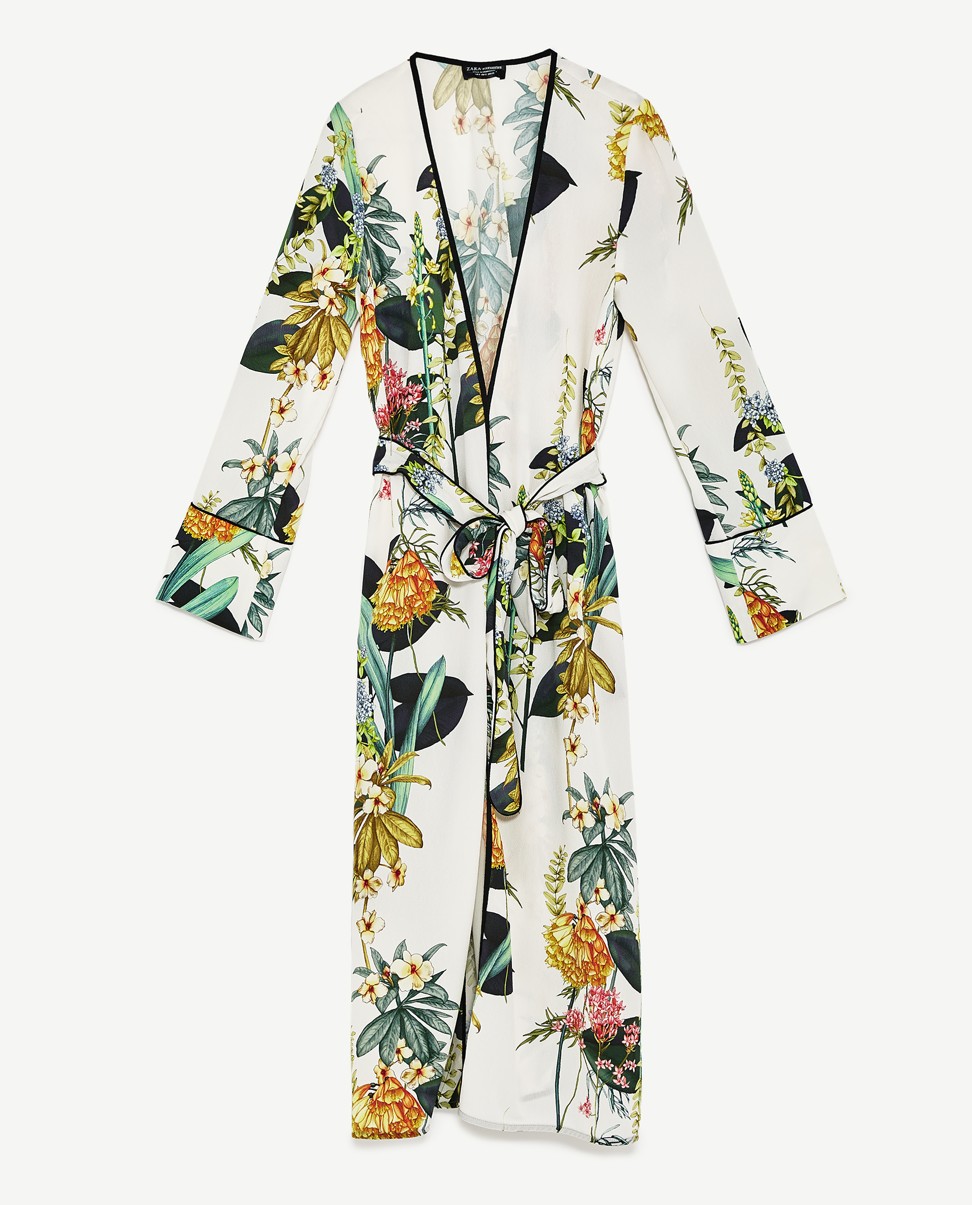 Floral print kimono by Zara (HK$599)