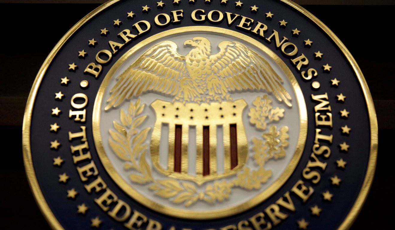 The seal for the Board of Governors of the Federal Reserve System is displayed in Washington, DC. Photo: Reuters