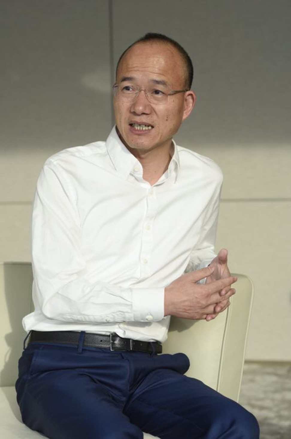 Fosun chairman Guo Guangchang in an exclusive interview with South China Morning Post in Shanghai. Photo: SCMP/Thierry Coulon