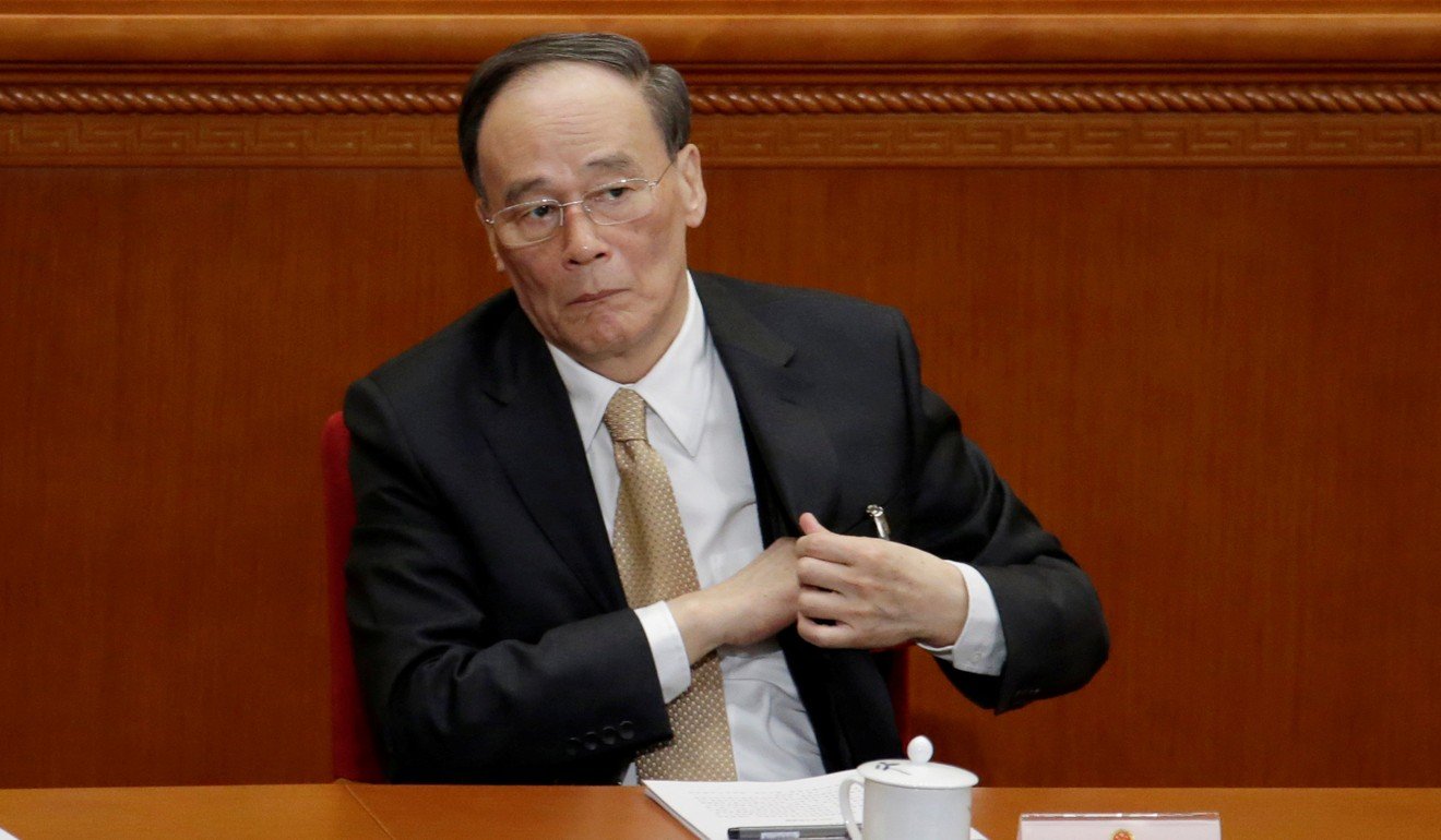 Politburo Standing Committee member Wang Qishan, who heads the Communist Party’s top internal anti-corruption watchdog, has himself been the subject of corruption allegations by fugitive billionaire Guo Wengui. Photo: Reuters