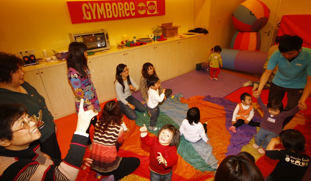 Preschool Shanghai children play and socialise in the colourful environment of 