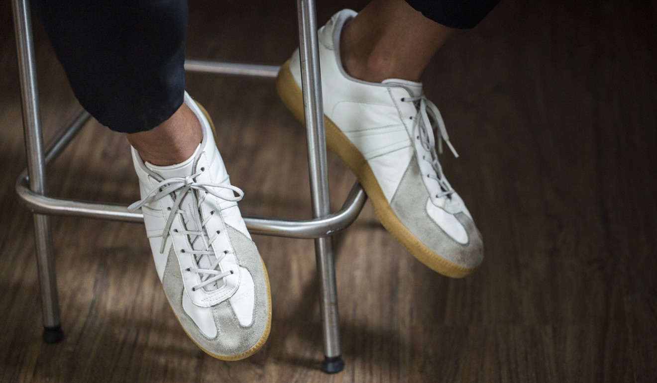 Yau bought these German army trainers from a vintage store in Italy. Photo: Michelle Wong