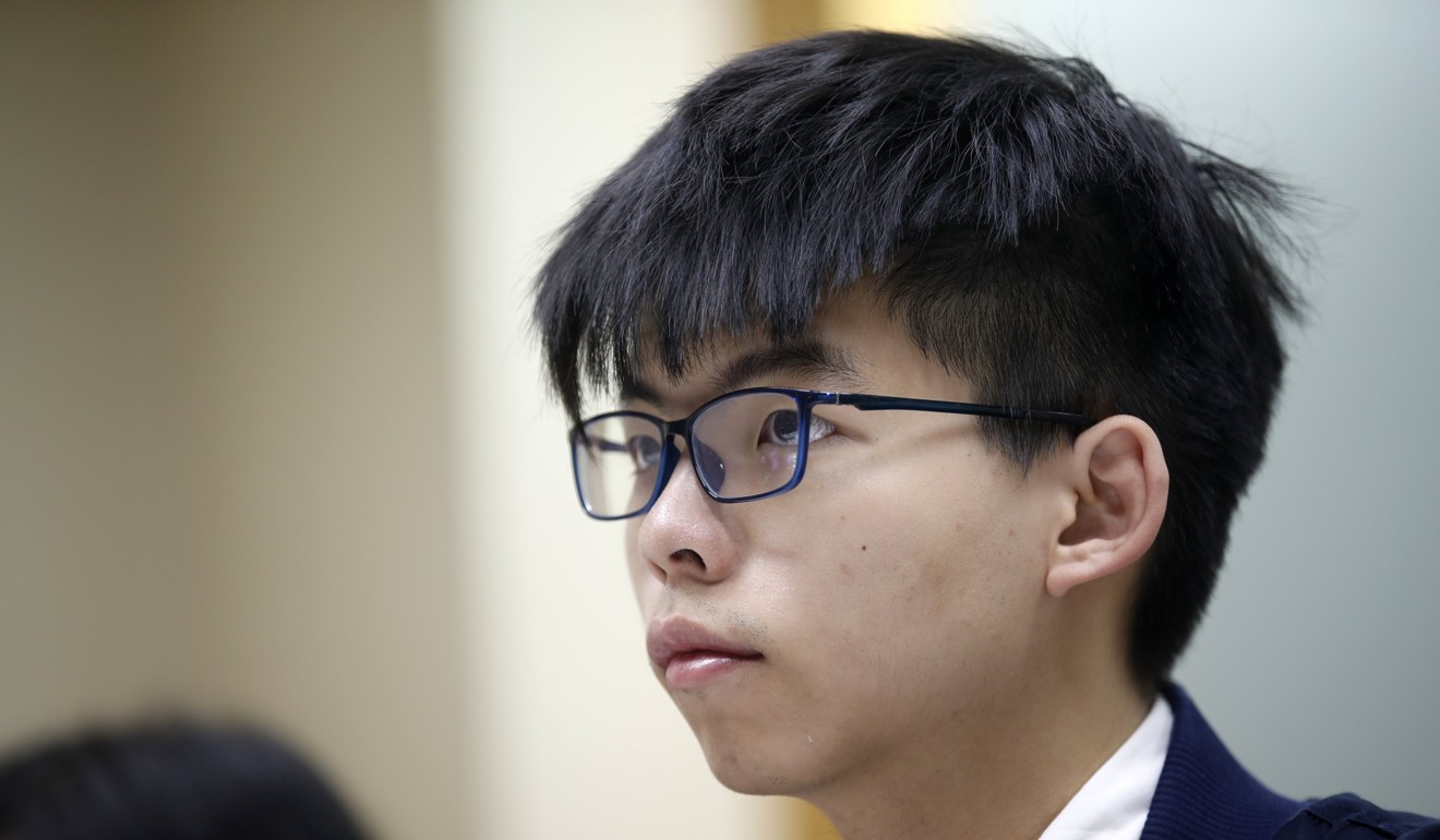 Hong Kong student activist Joshua Wong was stopped from speaking at the Hong Kong 20/20’s launch party. Photo: EPA