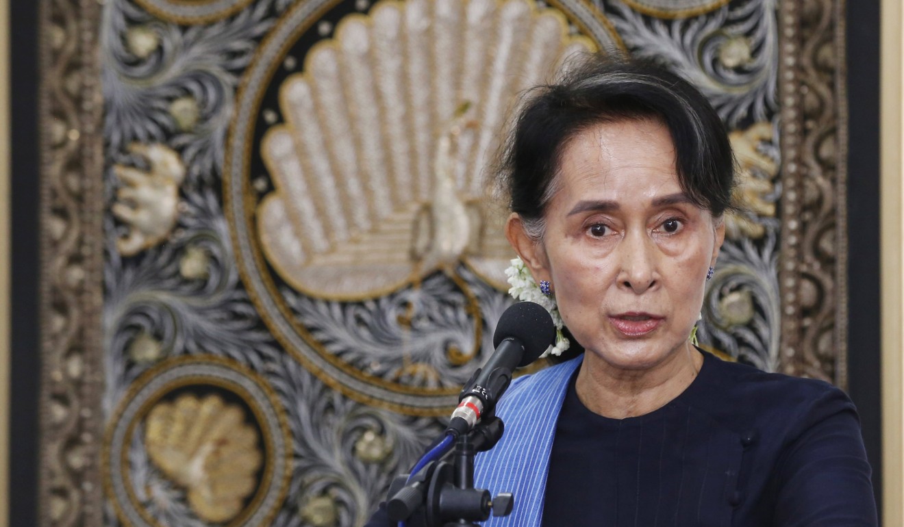Myanmar’s State Counsellor and Foreign Minister Aung San Suu Kyi. Photo: EPA