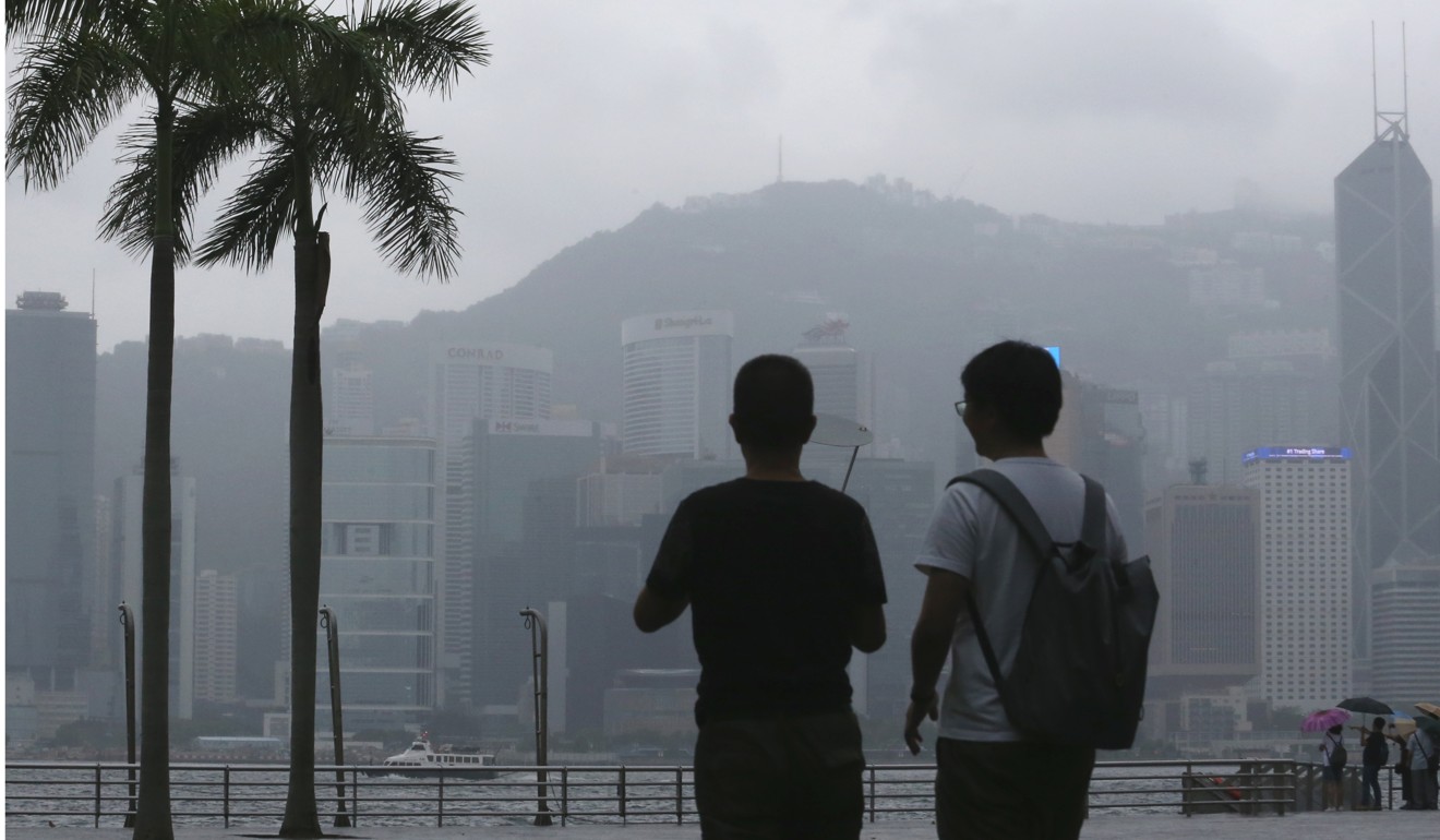 Hong Kong Island seen from Tsim Sha Tsui on Sunday morning. Photo: Felix Wong