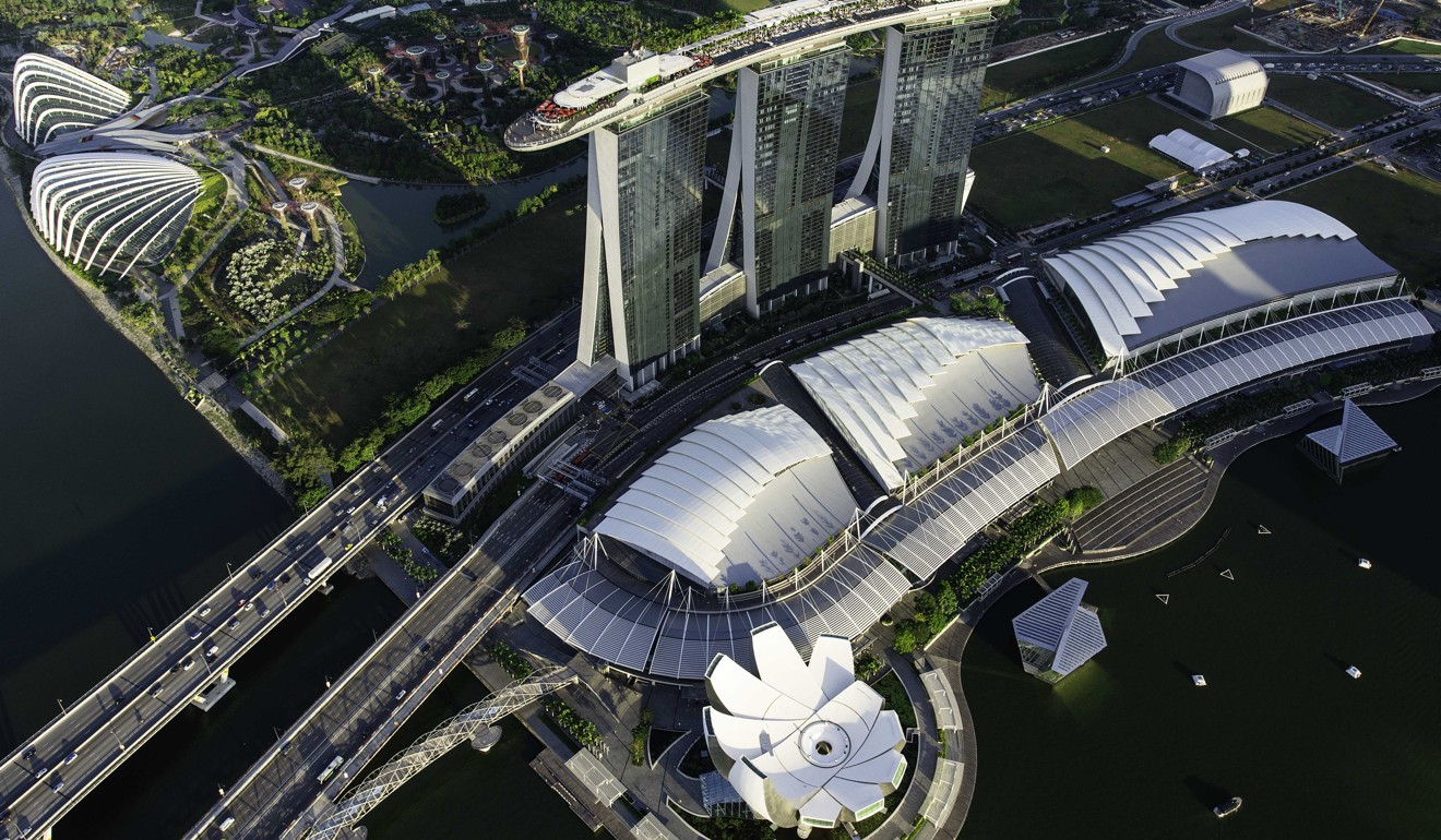 The Marina Bay Sands area, which includes the ArtScience Museum, sports a futuristic look.