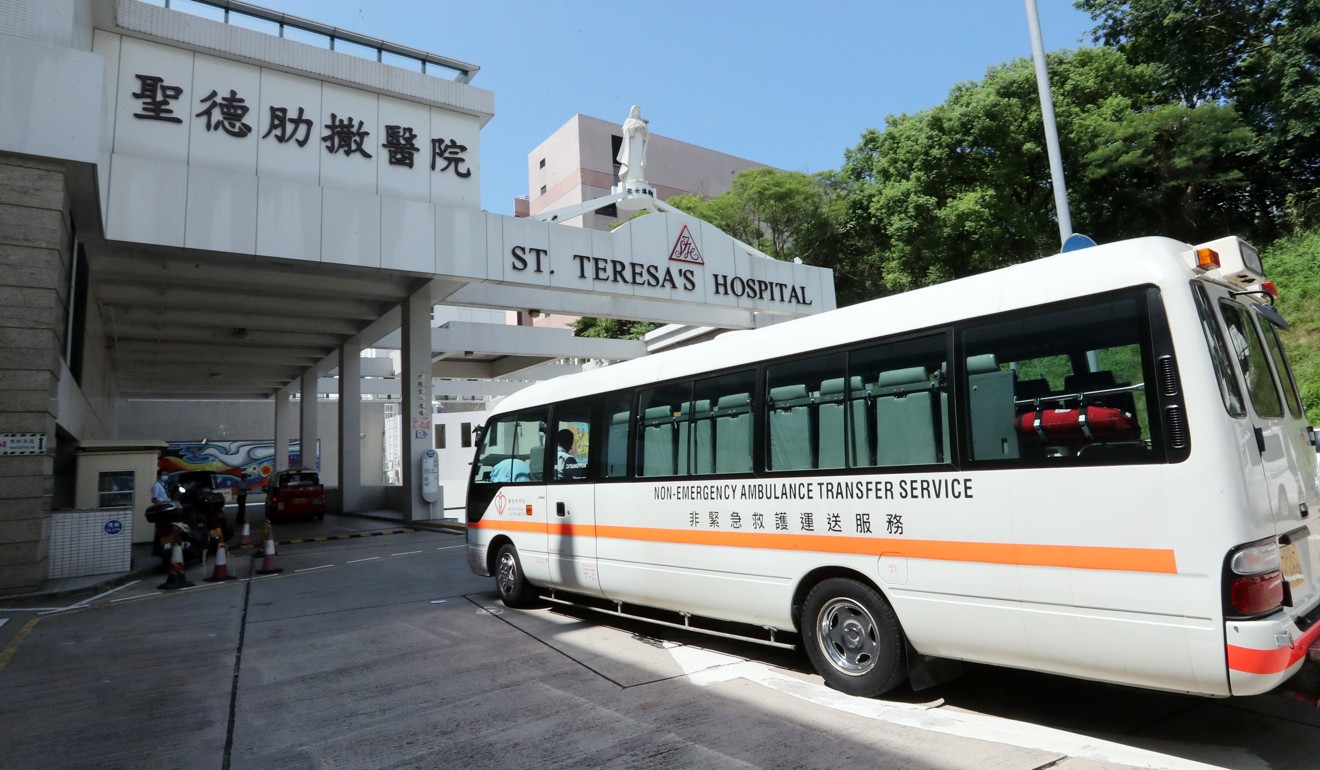 Patients were taken to St Teresa's in a non-emergency ambulance. Photo: Edward Wong