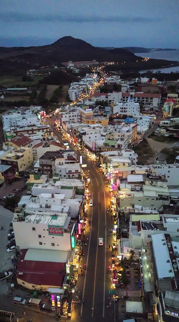 Kenting Street at dusk.