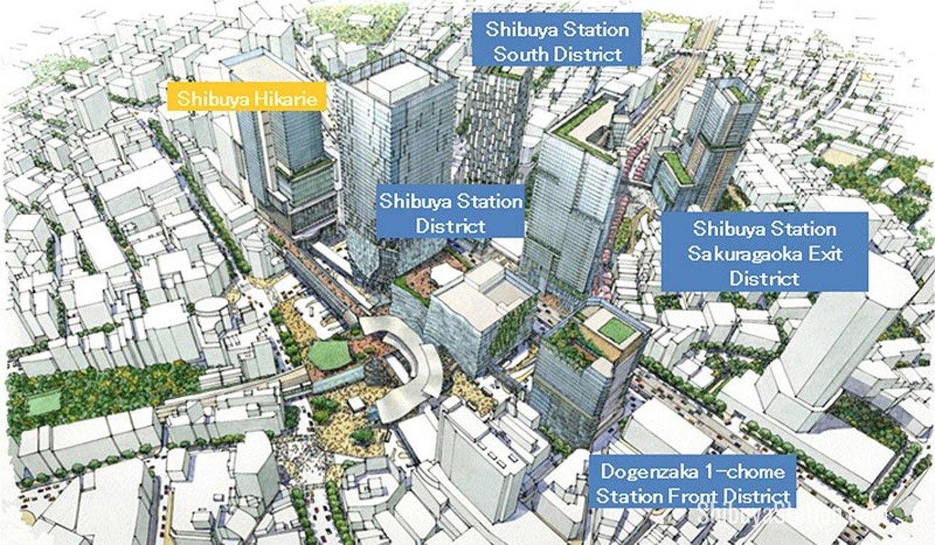 Seven skyscrapers will be part of the Shibuya Station Area Redevelopment project.