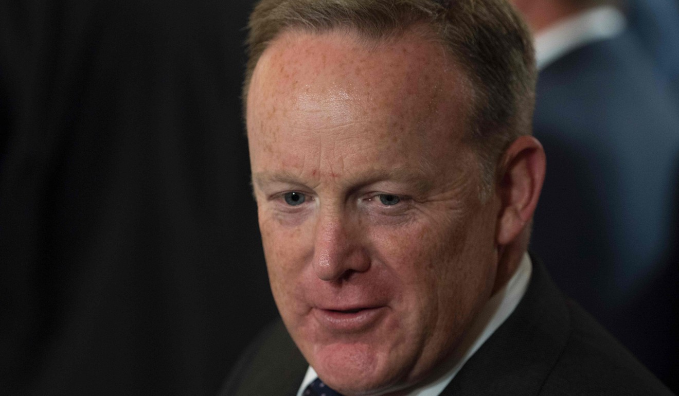 Former White House press secretary Sean Spicer admitted on Tuesday that in April he met with Ed Butowsky and Ron Wheeler and discussed the killing of Seth Rich. Spicer previously denied knowledge of the discredited story that Rich was killed for having supposedly leaked Hillary Clinton’s emails. Photo: AFP