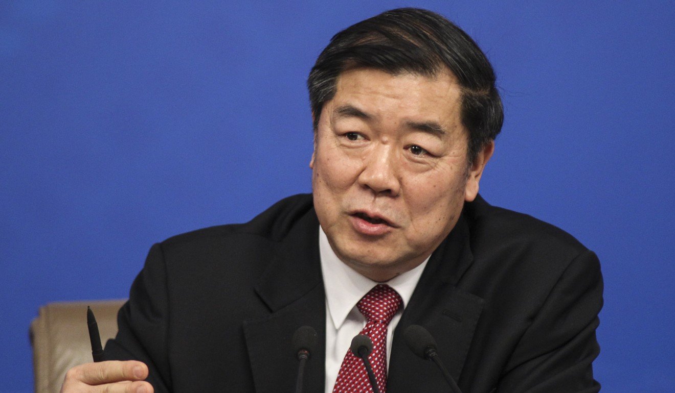 National Development and Reform Commission chairman He Lifeng addresses a press conference at the National People's Congress media centre in Beijing in March. Photo: Simon Song