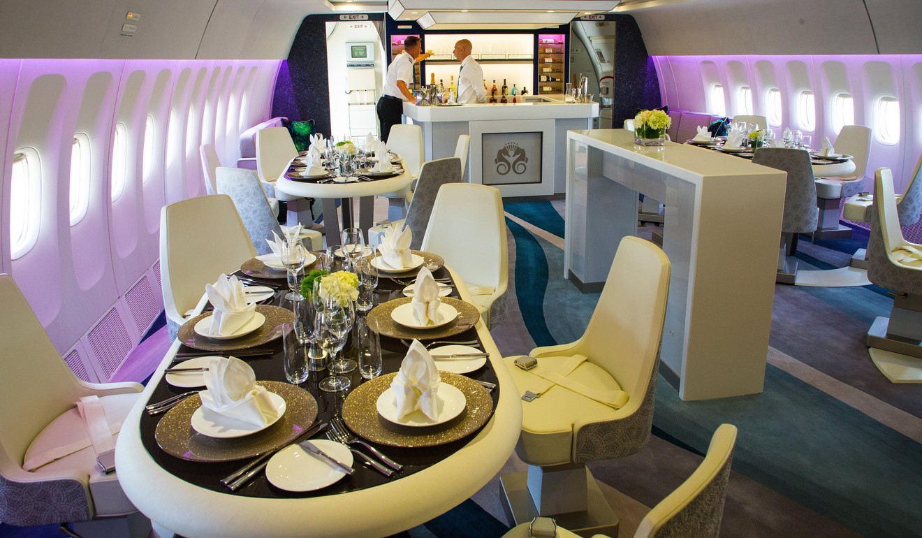 Crystal Cruises Boeing 777 comes equipped with a formal dining room and a full bar. Photo: TNS