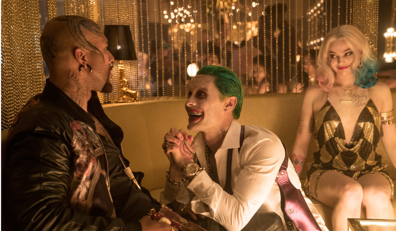 Leto (centre) and Robbie (right) in Suicide Squad.