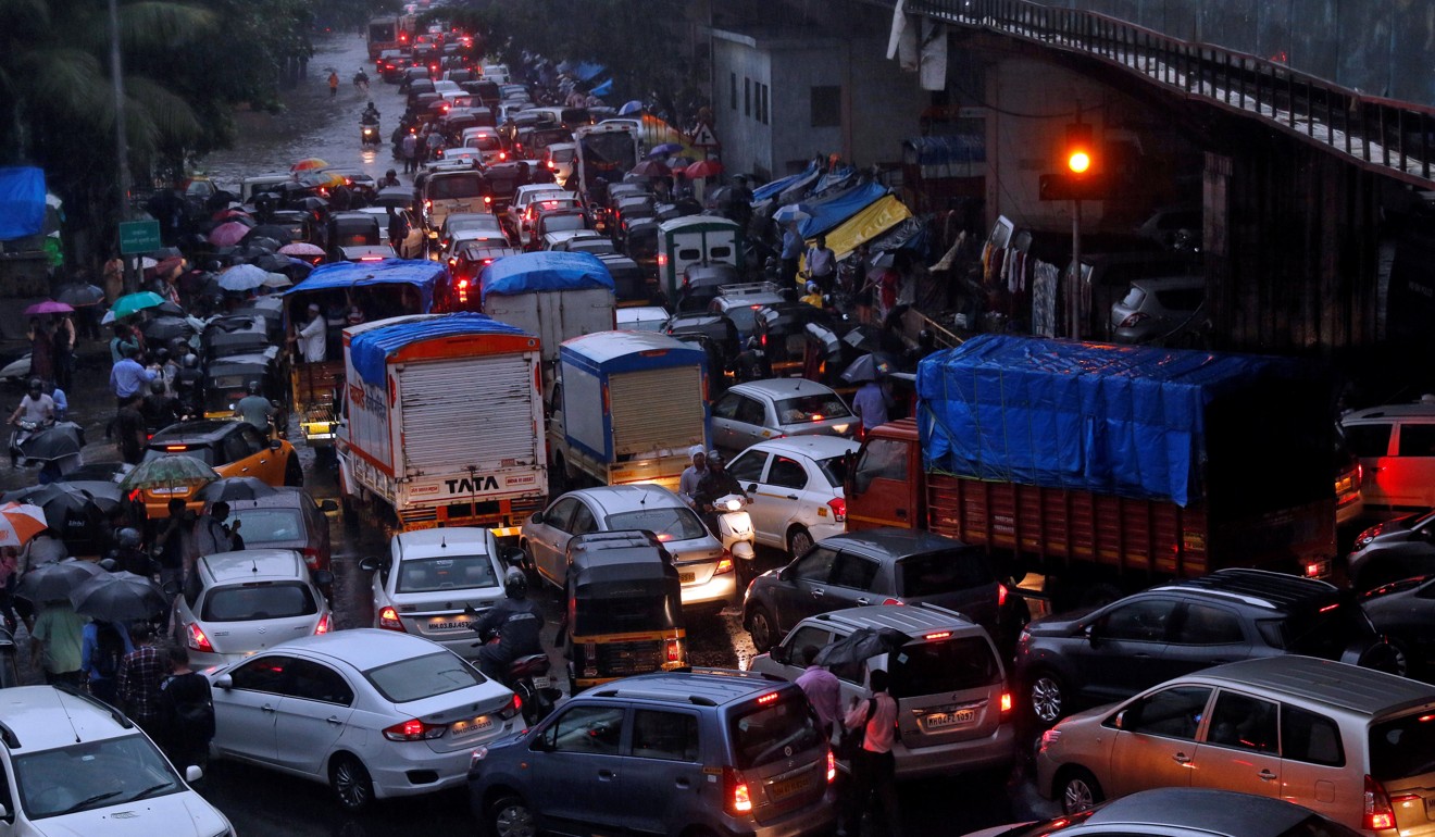 Vehicles in a traffic jam in Mumbai, India. Photo: Reuters