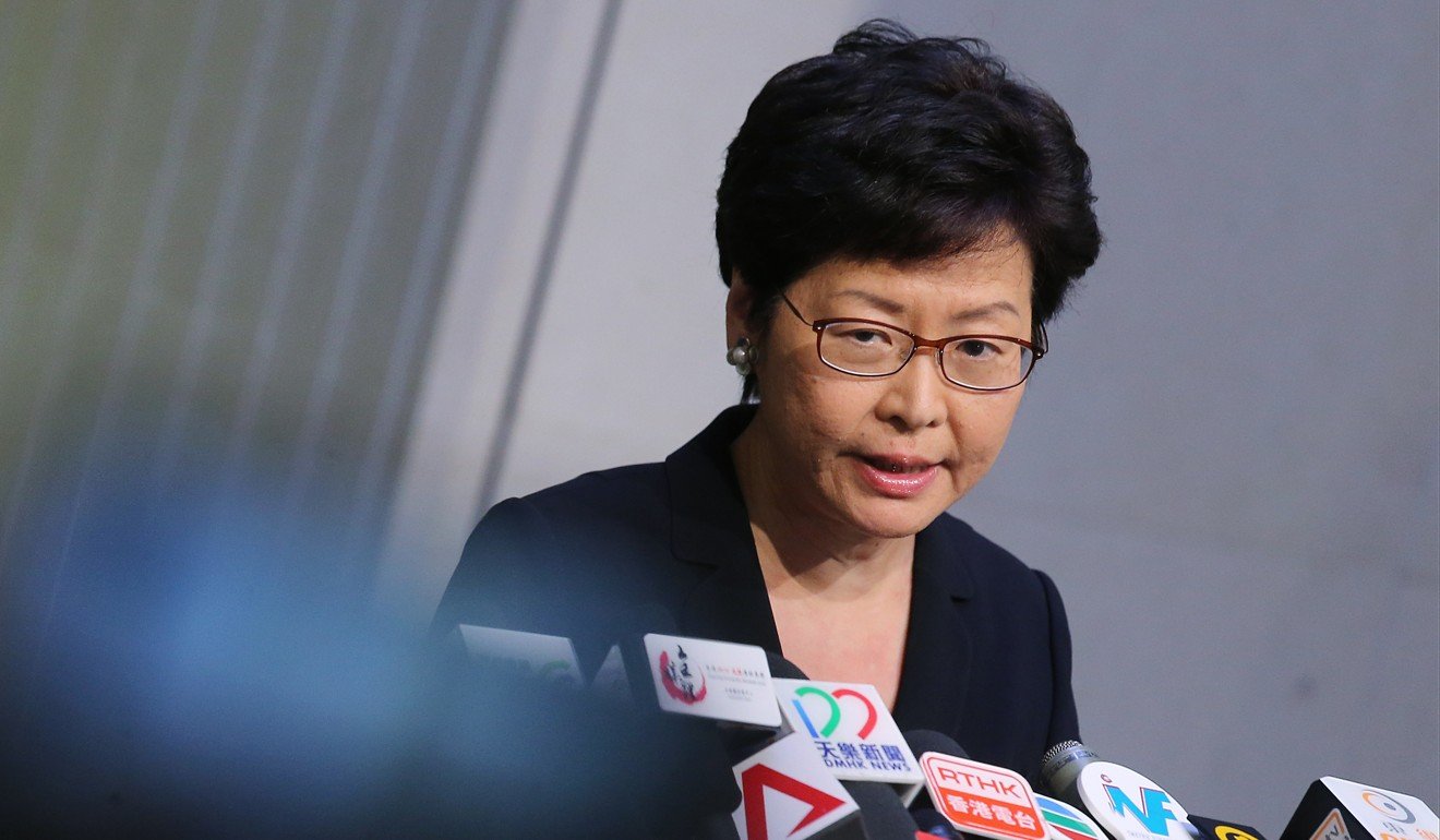 Hong Kong leader Carrie Lam said the city should enact the national anthem law by passing its own local legislation. Photo: Dickson Lee