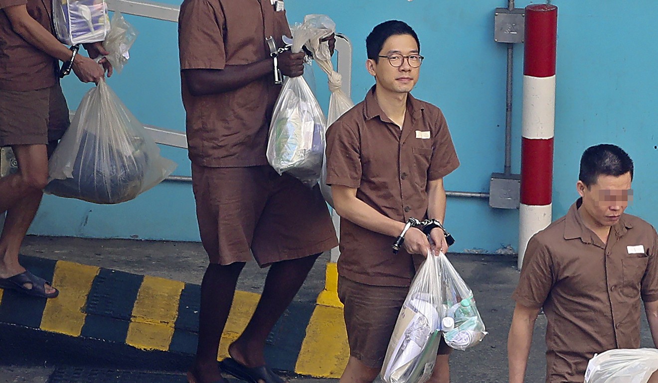 Nathan Law pictured at Lai Chi Kok prison. Photo: Handout