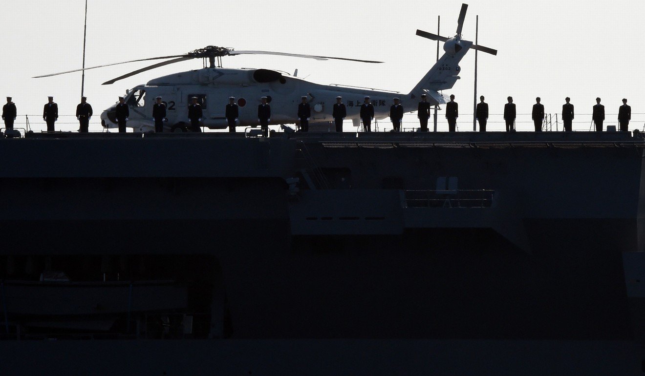 Japan’s Izumo helicopter carrier. Photo: AFP