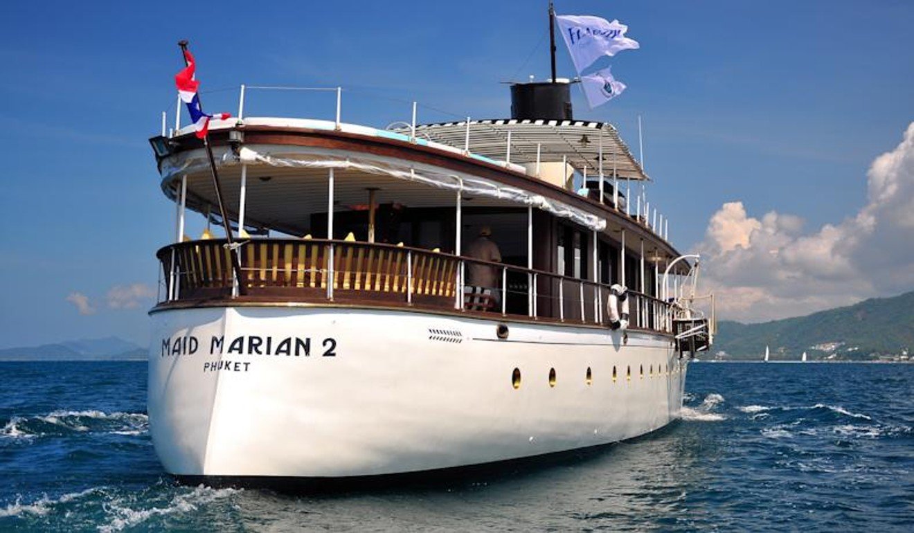 Luxury Yacht MM2, located in Phuket, was originally used as a patrol boat during the second world war.