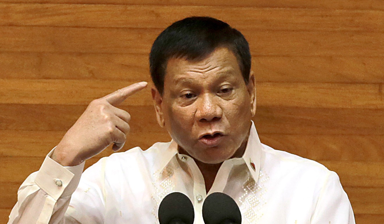 Philippine President Rodrigo Duterte gave lawmakers the option to either reinstate funding for the Commission of Human Rights or use that money to buy body cameras for police. Photo: Xinhua