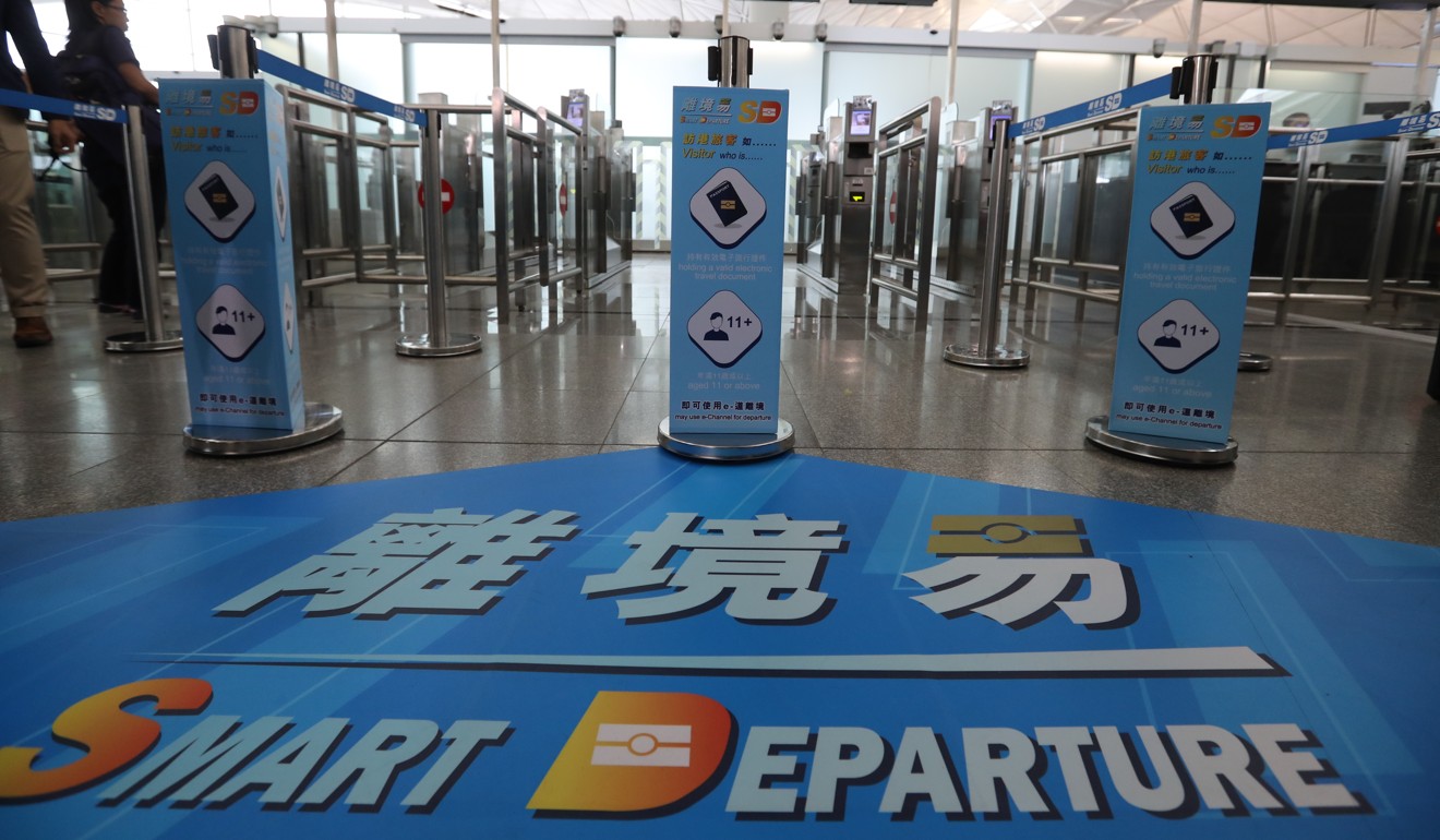 If visitors are eligible, they will be issued with a landing slip that bears the Smart Departure logo. Photo: Edward Wong