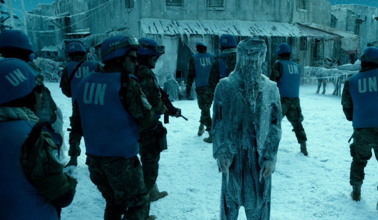 People are left frozen solid in the film after satellites that contain and control weather go wrong.
