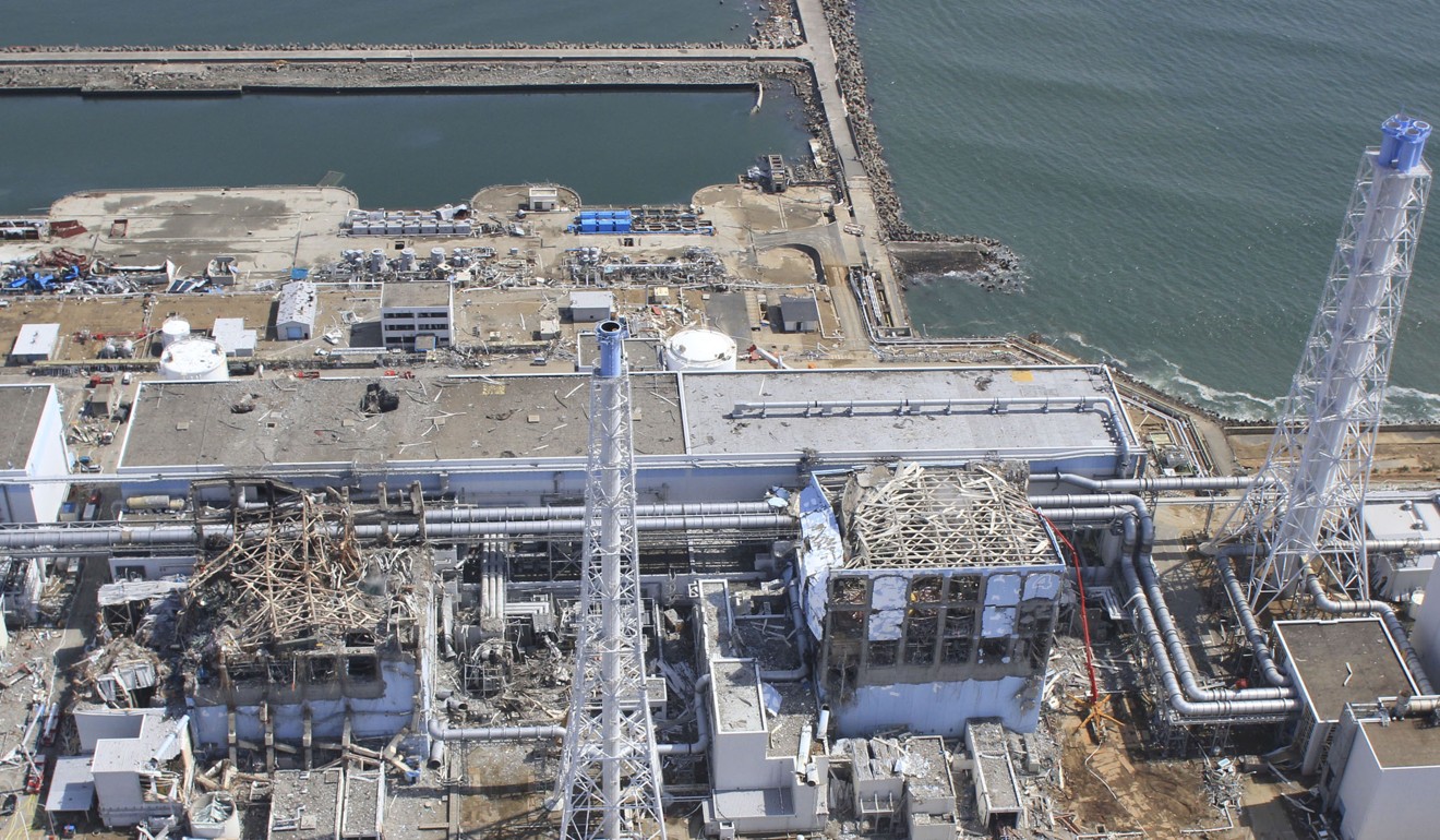The crippled Fukushima nuclear power plant in Okumamachi, Fukushima prefecture, in March 2011. Photo: AP /Air Photo Service