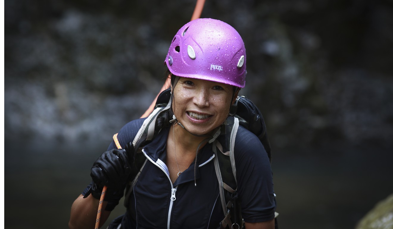 Kim Yu admits canyoning was intimidating for her at the beginning. But now she loves it. Photo: James Wendlinger