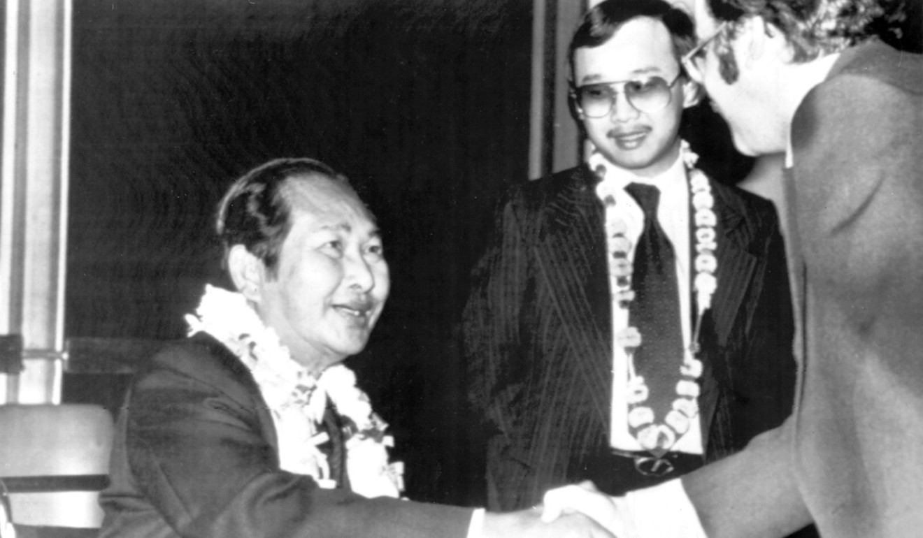 Former Cambodian president Lon Nol is seen in 1979 in Los Angeles, four years after he escaped from Cambodia following his government’s overthrow by the Khmer Rouge. Photo: AP