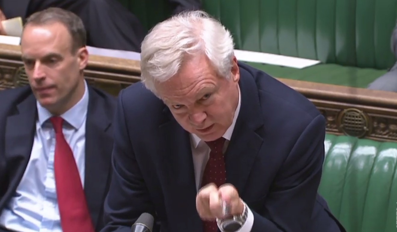Britain's Secretary of State for Exiting the European Union, David Davis, gives a statement to Parliament in London on Tuesday. Davis has been forthright about the difficulties of the Brexit process since Britain voted to leave the European Union last year. Photo: AFP